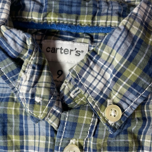 Carters Plaid Button up Bundle 9m - Picture 3 of 5